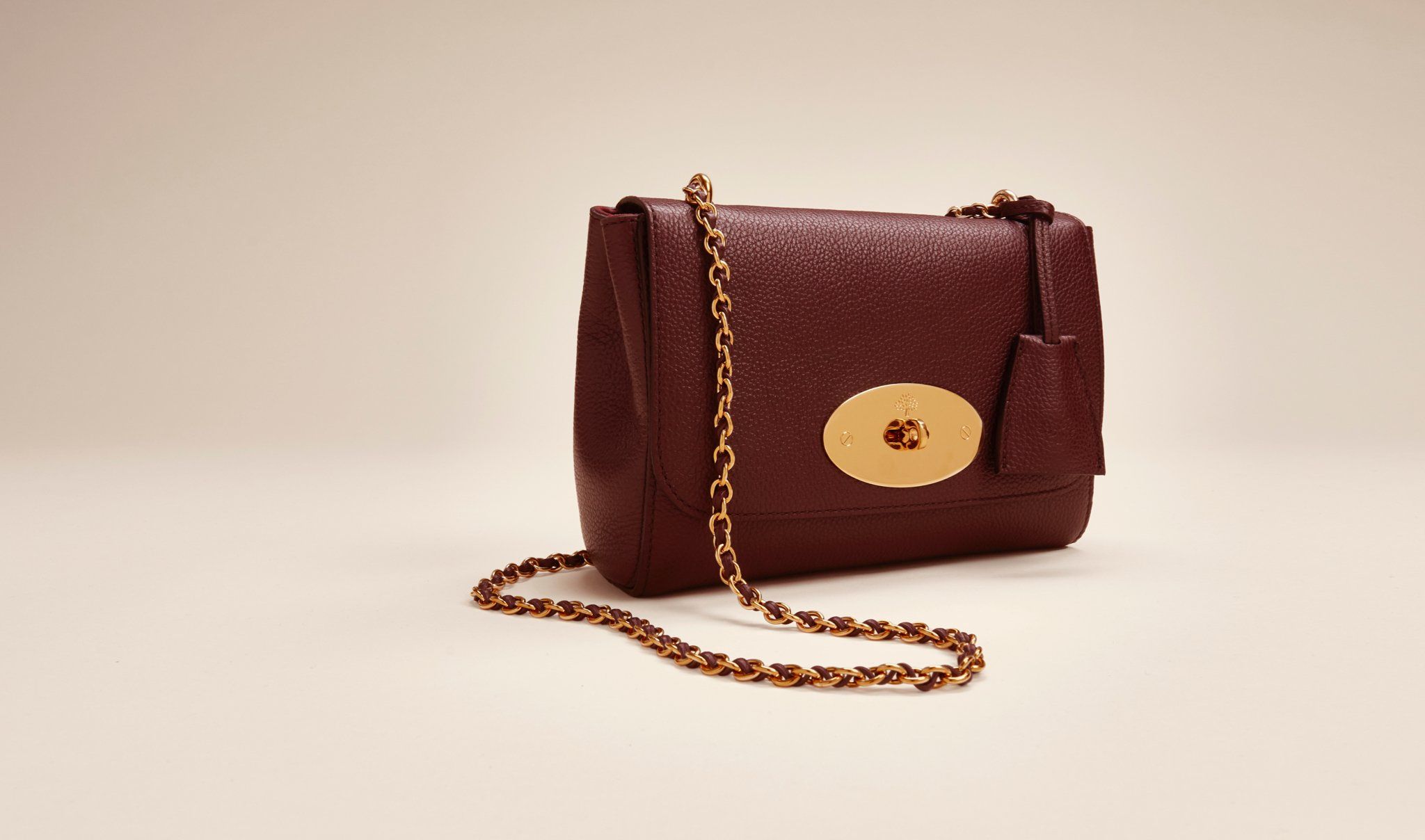 Mulberry Lily handbag in burgundy leather